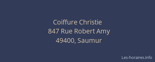 Coiffure Christie