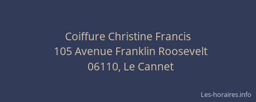 Coiffure Christine Francis