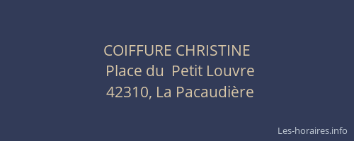 COIFFURE CHRISTINE