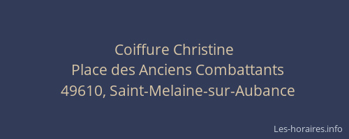 Coiffure Christine