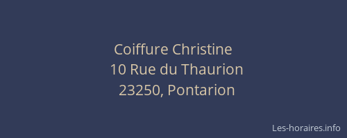 Coiffure Christine