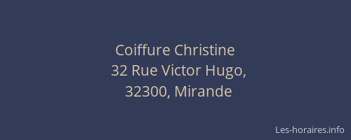 Coiffure Christine