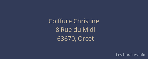 Coiffure Christine