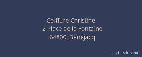 Coiffure Christine