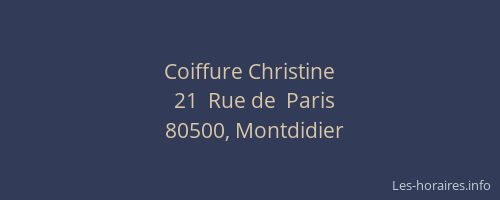 Coiffure Christine