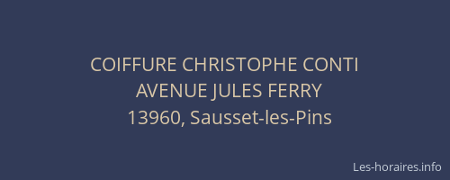 COIFFURE CHRISTOPHE CONTI