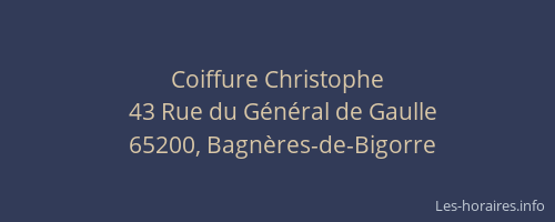 Coiffure Christophe
