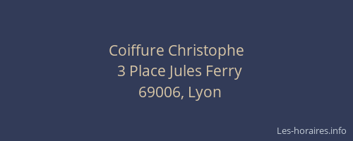 Coiffure Christophe