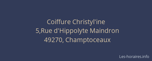 Coiffure Christyl'ine