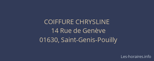 COIFFURE CHRYSLINE