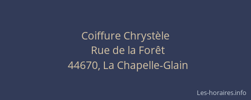 Coiffure Chrystèle