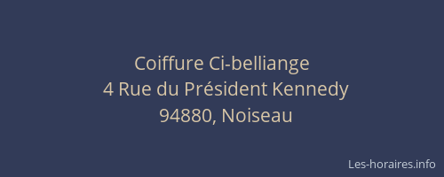 Coiffure Ci-belliange