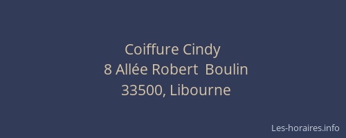 Coiffure Cindy