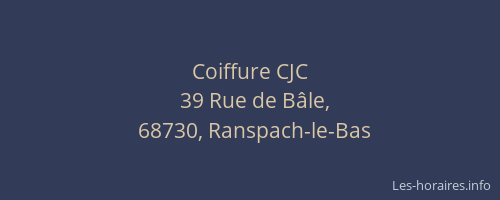 Coiffure CJC