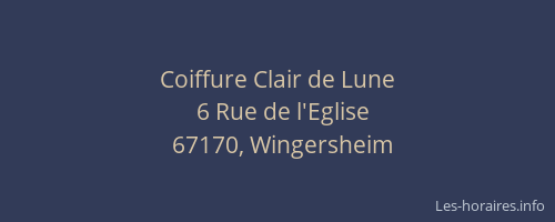 Coiffure Clair de Lune