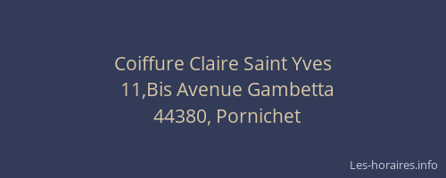 Coiffure Claire Saint Yves