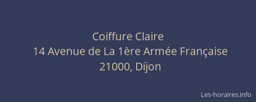 Coiffure Claire