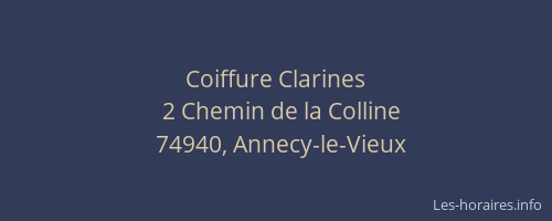 Coiffure Clarines