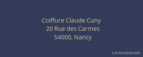 Coiffure Claude Cuny