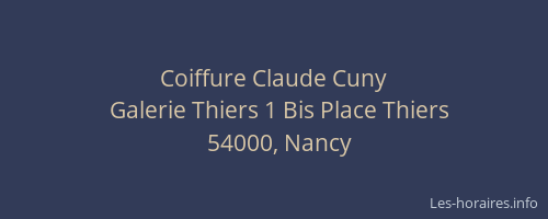 Coiffure Claude Cuny