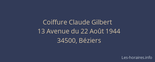 Coiffure Claude Gilbert