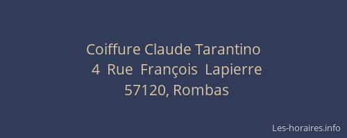 Coiffure Claude Tarantino