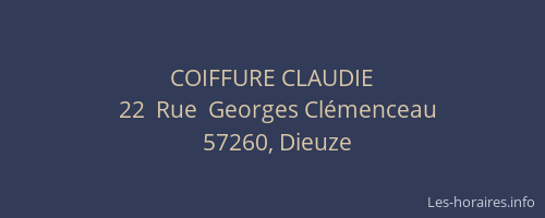 COIFFURE CLAUDIE