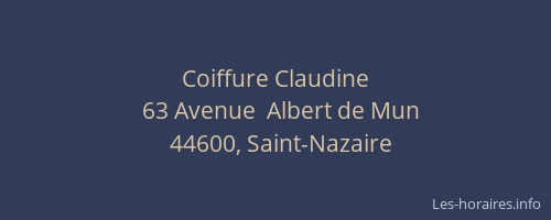 Coiffure Claudine