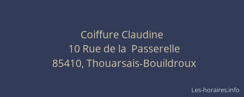 Coiffure Claudine