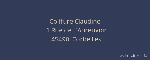 Coiffure Claudine