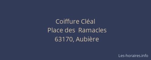 Coiffure Cléal