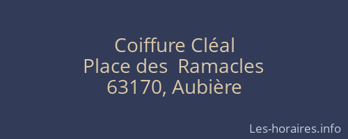 Coiffure Cléal