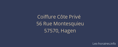 Coiffure Côte Privé