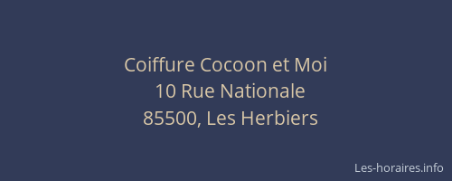 Coiffure Cocoon et Moi