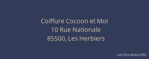 Coiffure Cocoon et Moi