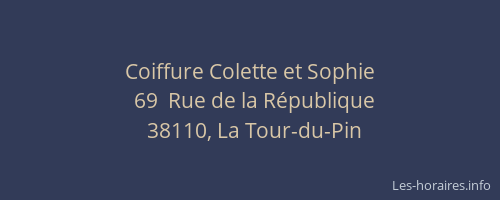 Coiffure Colette et Sophie