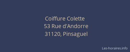 Coiffure Colette