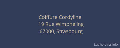 Coiffure Cordyline