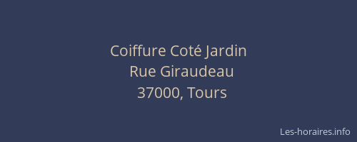 Coiffure Coté Jardin