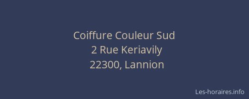 Coiffure Couleur Sud