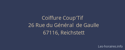Coiffure Coup'Tif