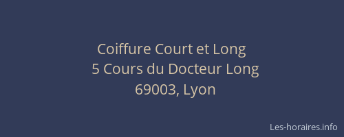 Coiffure Court et Long