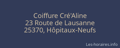Coiffure Cré'Aline