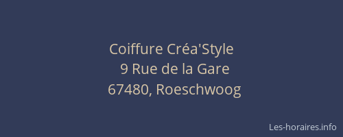 Coiffure Créa'Style