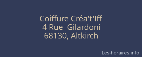 Coiffure Créa't'Iff