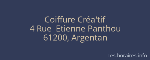 Coiffure Créa'tif