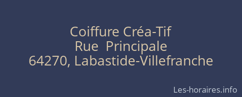 Coiffure Créa-Tif