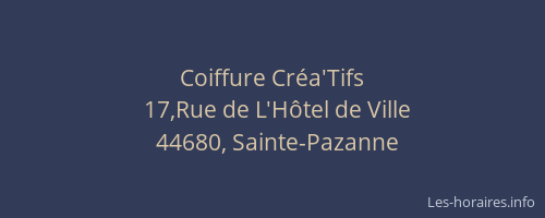 Coiffure Créa'Tifs