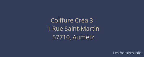 Coiffure Cr&eacute;a 3