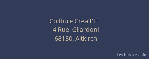 Coiffure Cr&eacute;a't'Iff